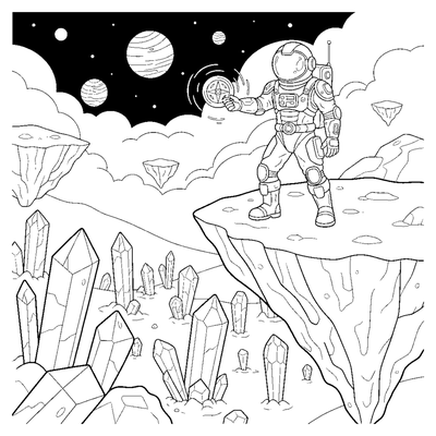 Galactic Explorer Discovery coloring page to print