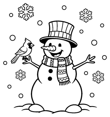 Snowman and the Winter Bird