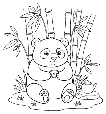 The Panda's Bamboo Tea Party