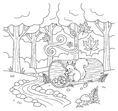 Whimsical Autumn Forest