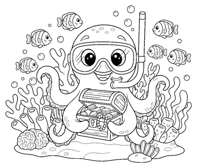 Deep Sea Explorer Octopus