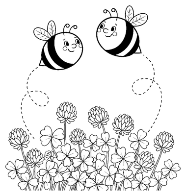 Busy Bees in the Clover