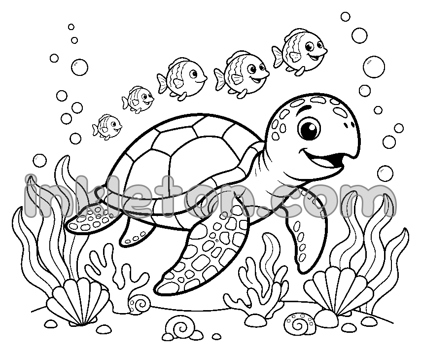 Underwater Turtle Parade