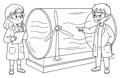 The Wind Tunnel Laboratory coloring page to print