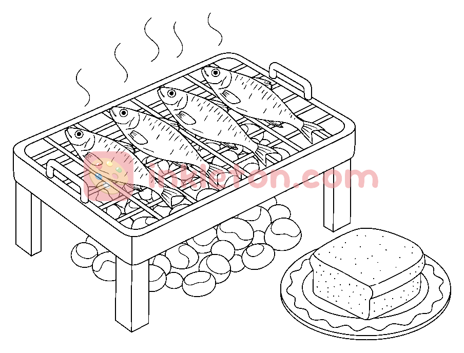 The Giant Sardine Grill coloring page to print