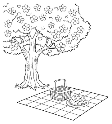 Jarní piknik pod stromem