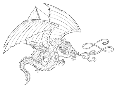 The Wind Dragon's Breath coloring page to print