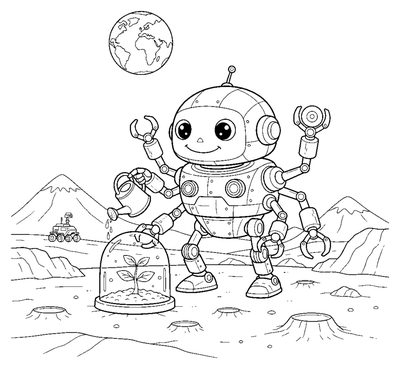 Robot Gardener on the Red Planet