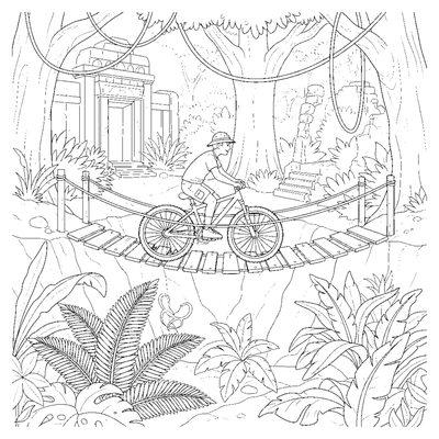 Page de coloriage Jungle Explorer sur roues à imprimer