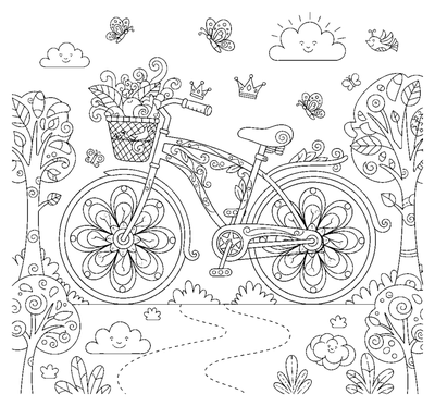 Page de coloriage Le cycle du pégase ailé à imprimer