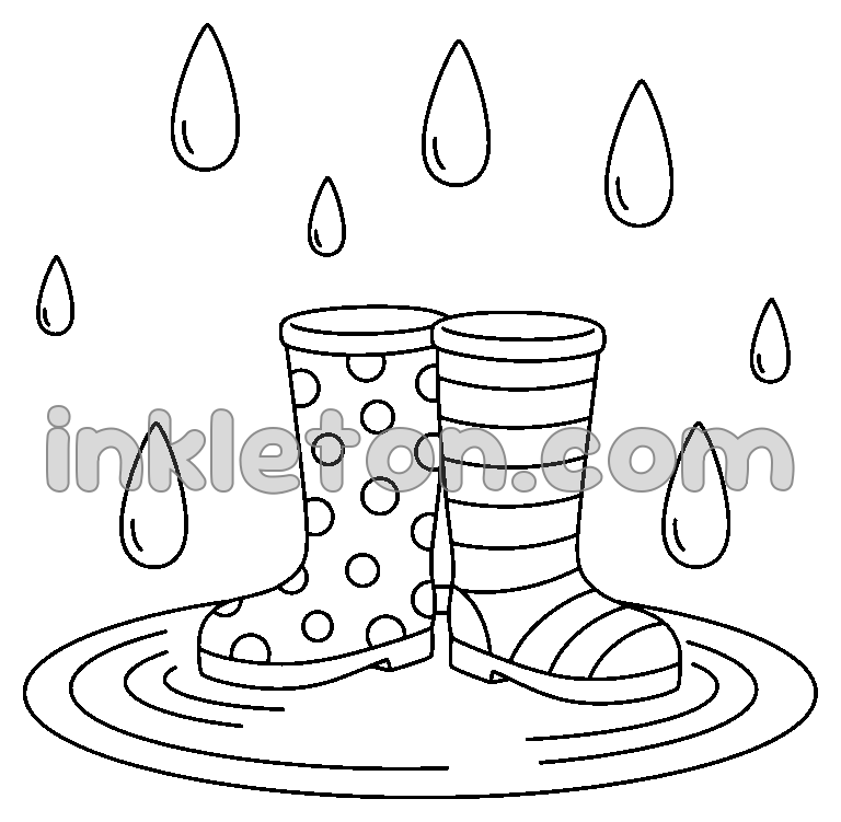 Jarní boty do deště a kaluže