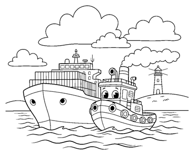 Happy Little Tugboat