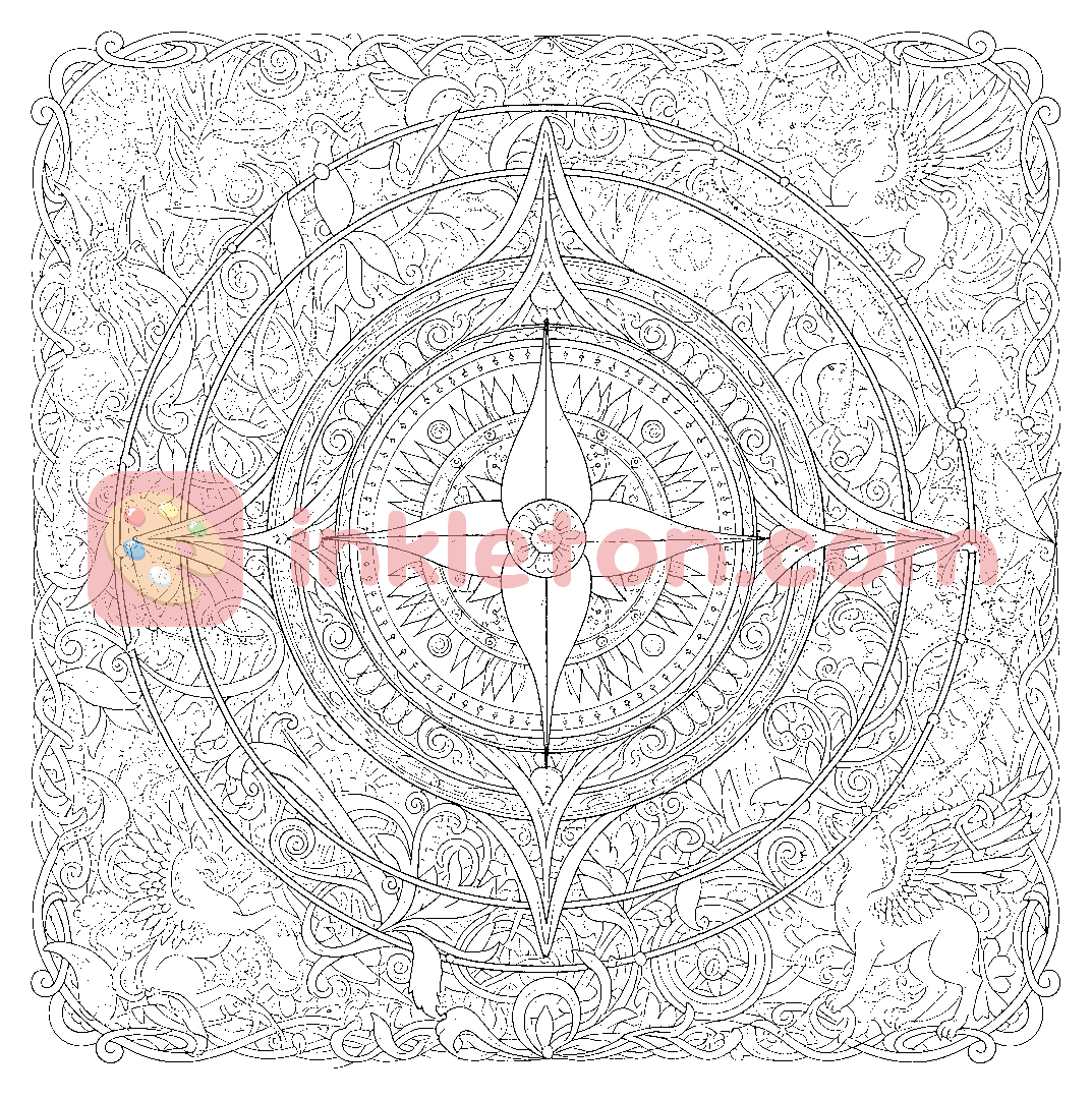 Navigator's Compass Adventure coloring page to print