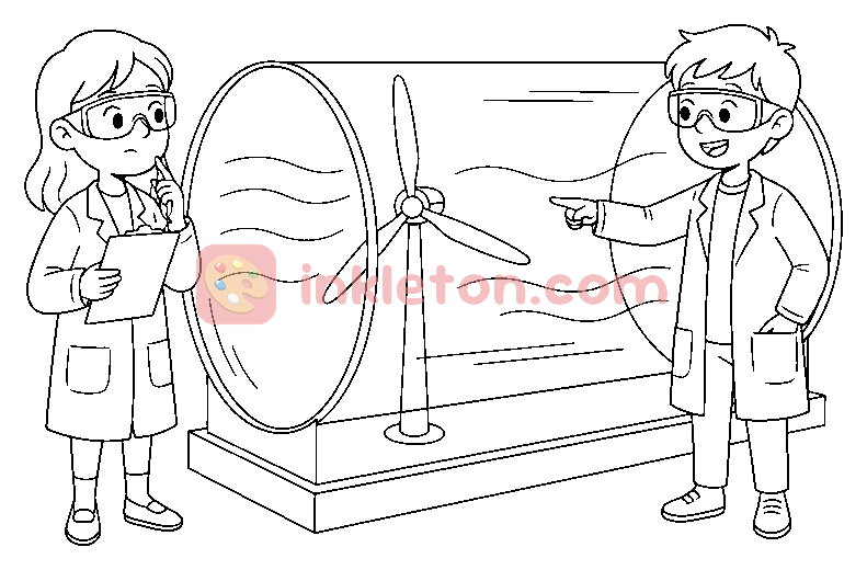 The Wind Tunnel Laboratory coloring page to print