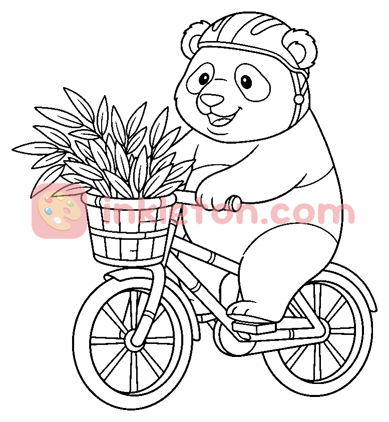 Omalovánka Panda's Bamboo Bike Ride k tisku