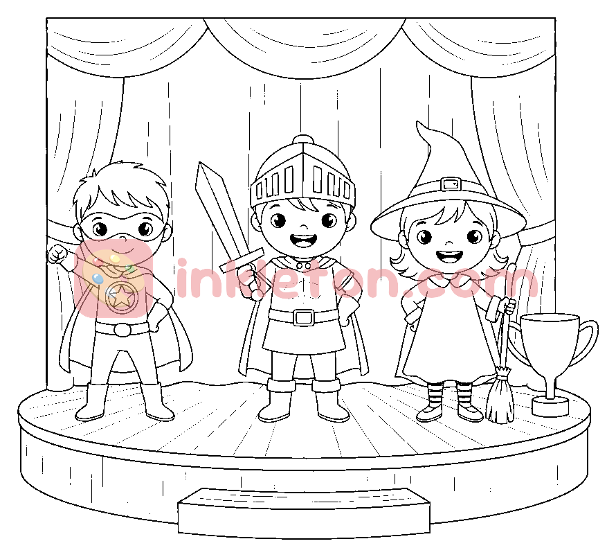 Wind Day Costume Contest coloring page to print
