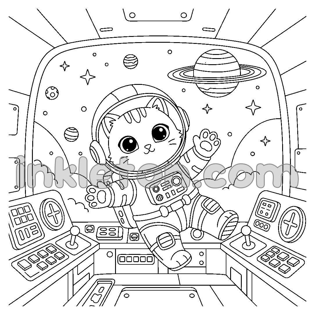 Galactic Space Explorer Cat