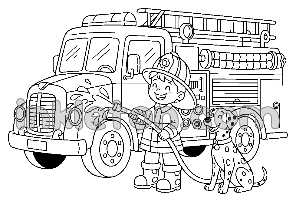 Budoucí hasič ve výcviku