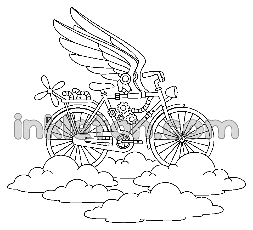 Steampunk Flying Bicycle