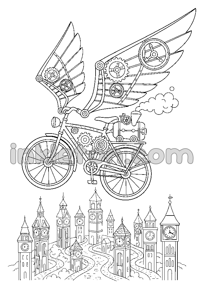 Steampunk Flying Bicycle