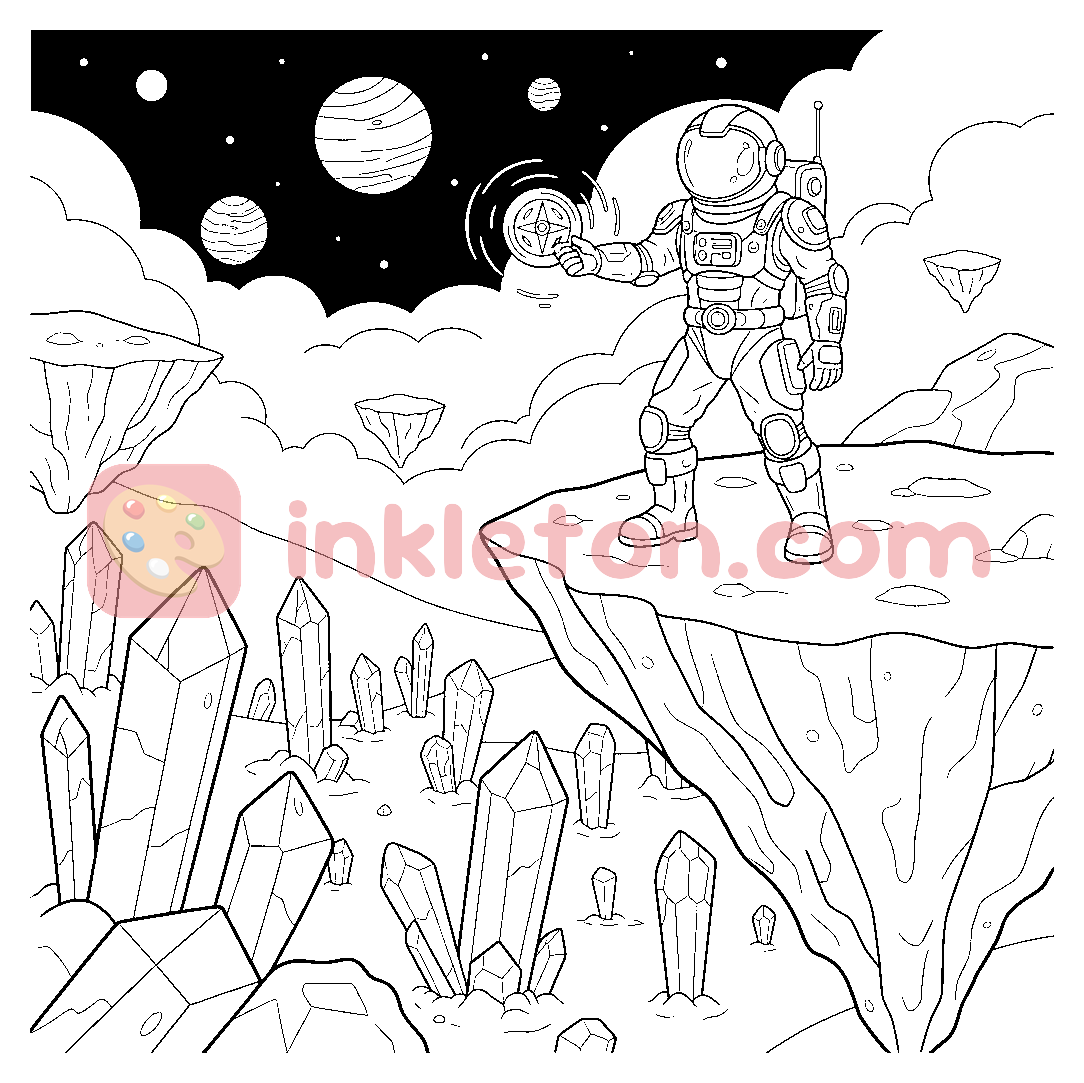 Galactic Explorer Discovery coloring page to print