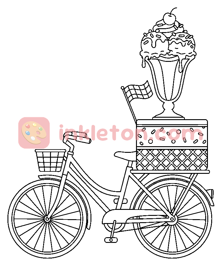 Page de coloriage Cycle de crème glacée Sweet Treats à imprimer