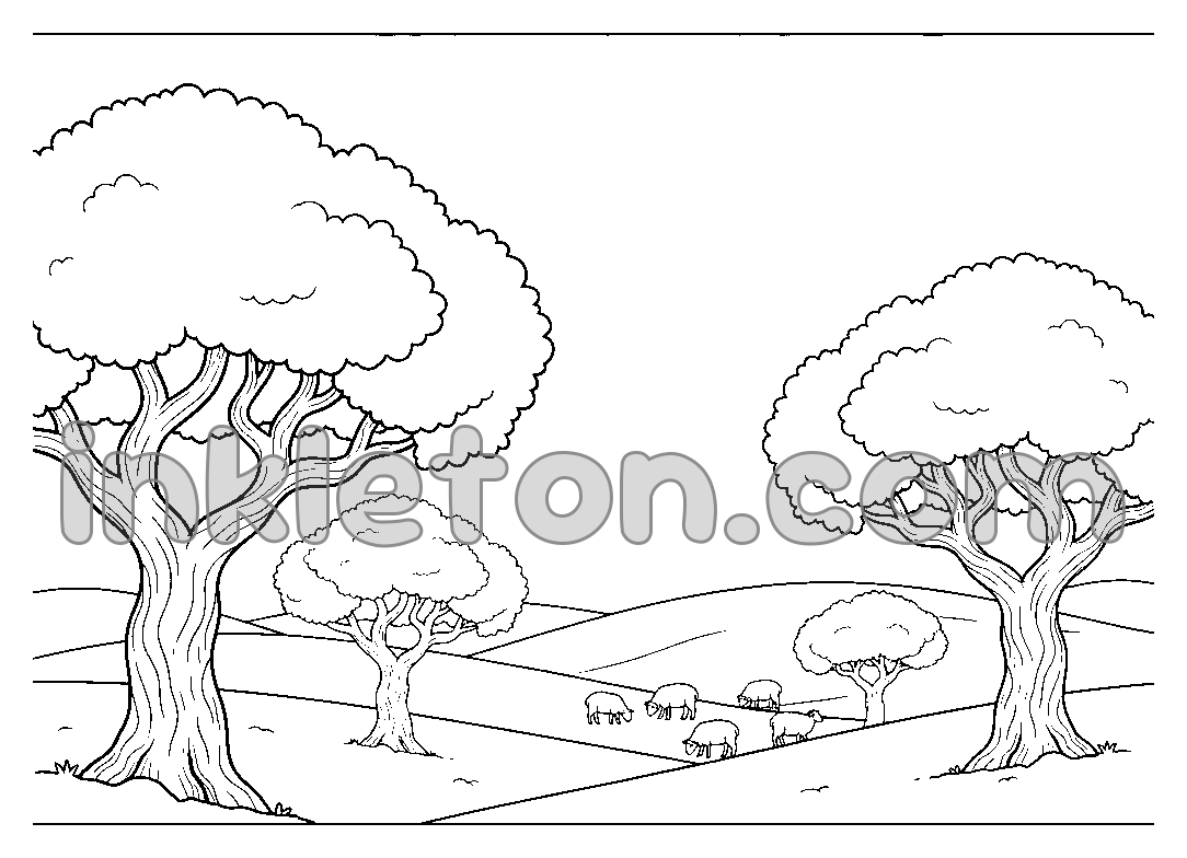 Golden Cork Oak Landscape